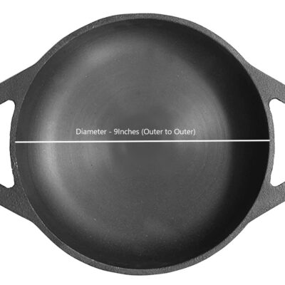 Rudra-Pre-Seasoned-Cast-Iron-Flat-Kadhai-9-Inch-4