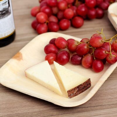 RudraEco-Export-Quality-Areca-Palm-Leaf-Square-Shallow-Plates-Biodegradable-Disposable-8-Inch-Set-of-40-3