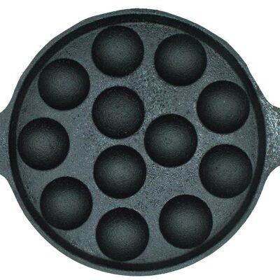 RudraEco-Pre-Seasoned-Cast-Iron-12-Pits-Paniyaram-Pan-12-Inch-1