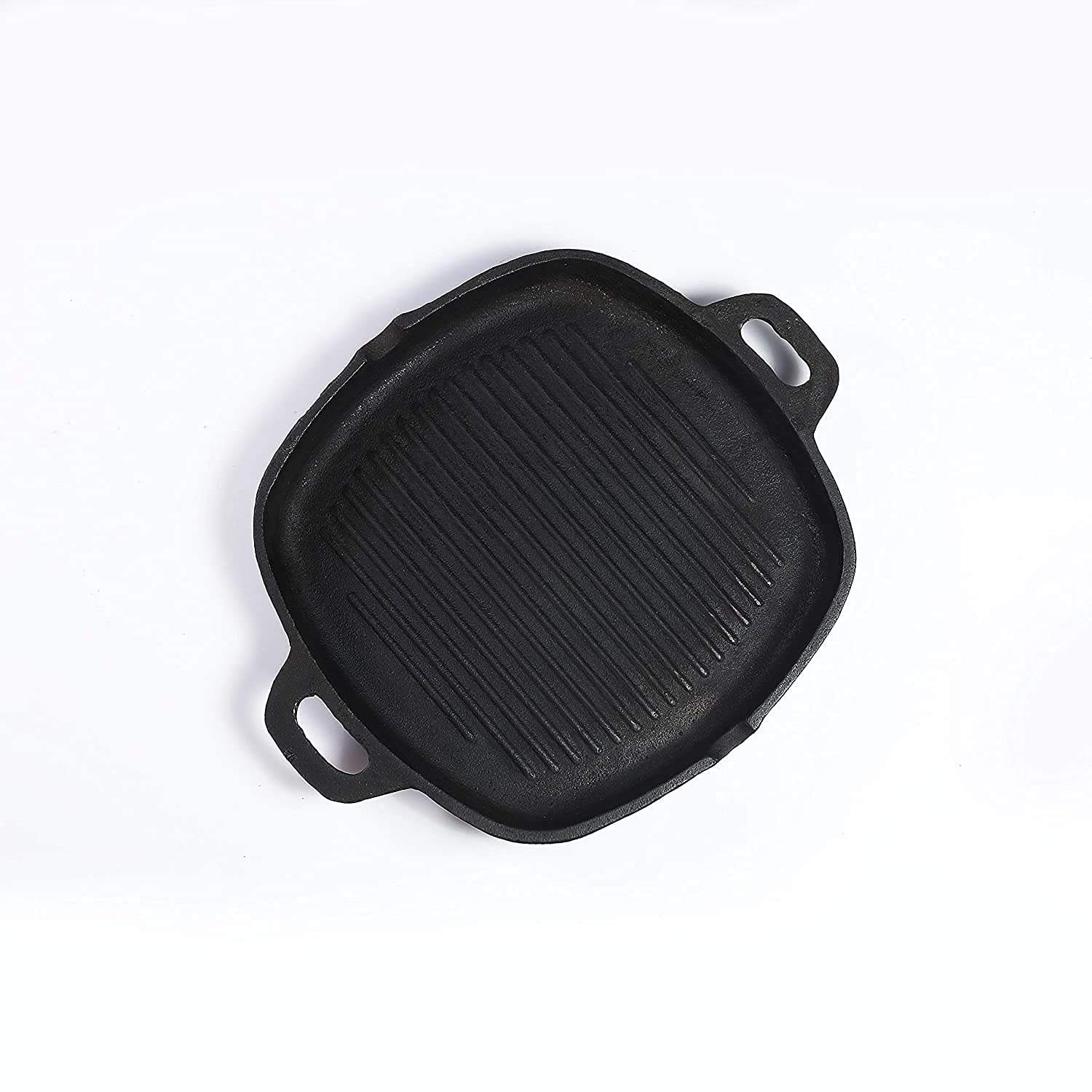 Winco CAGP-10S FireIron Cast Iron Grill Pan, 10-1/2, Square, Induction  Ready