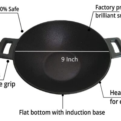 RudraEco-Pre-Seasoned-Cast-Iron-Kadhai-9-Inch-4