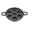RUDRAECO Cast Iron Preseasoned 7 Pits Paniyaram/Appe Pan/Paddu/Appam Maker/Chatti/ Cavity /Ponganalu Maker